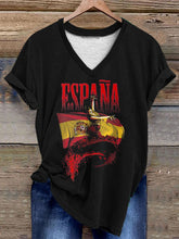 T-shirt à manches courtes pour femme Spanish Flamenco Dancer